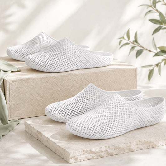 NUWA Complete Reset Set — Sneaker + Slipper, White