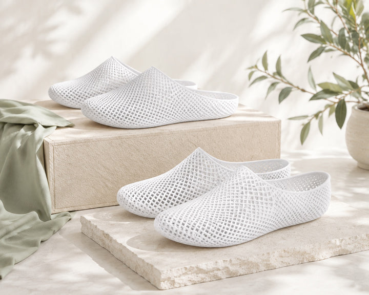 NUWA Complete Reset Set — Sneaker + Slipper, White